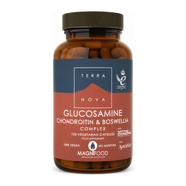 Terranova Glucosamine Chondroitin & Boswellia Complex by Terranova Natural Remedies — front view showing product label and branding, studio product photo on white background
