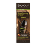 BioKap Light Brown Root Touch Up Spray by BioKap Natural Beauty — front view showing product label and branding, studio product photo on white background