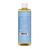 Dr. Bronner's Baby-Mild All-One Magic Soap by Dr. Bronner's — back view showing ingredients and product details, studio product photo on white background