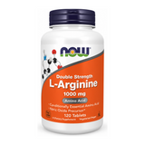 NOW Foods, L-Arginine, 1,000 mg by Now Natural Remedies — front view showing product label and branding, studio product photo on white background