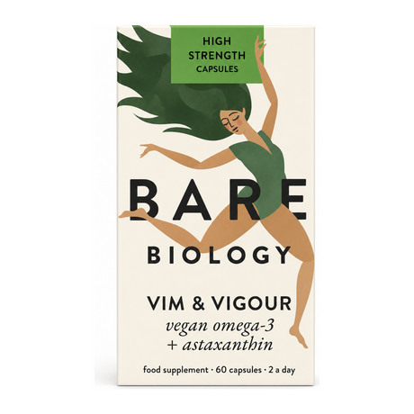 Bare Biology Vim & Vigour 60 caps by Bare Biology — front view showing product label and branding, studio product photo on white background