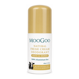 MooGoo Natural Fresh Cream Deodorant Oats & Honey by MooGoo Natural Beauty — front view showing product label and branding, studio product photo on white background