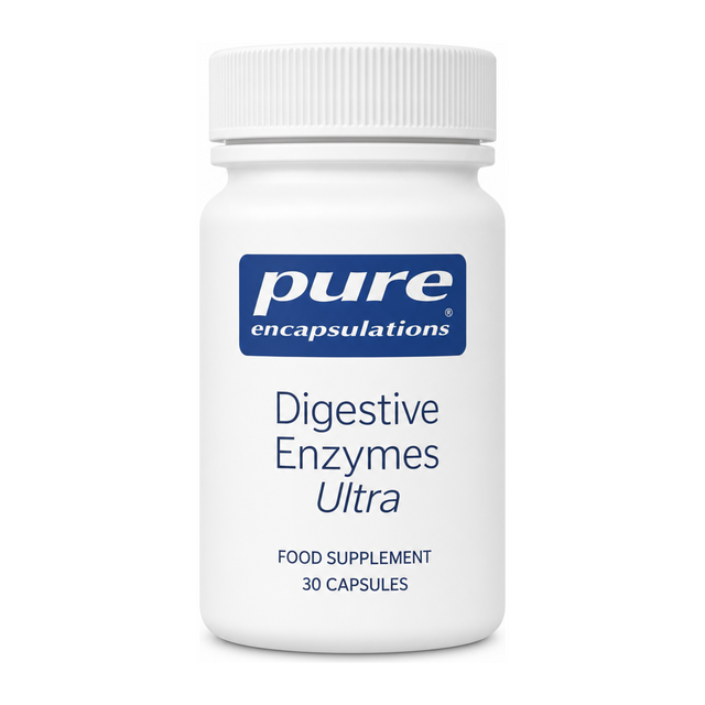 Pure encapsulations Digestive Enzymes Ultra 30caps by Pure Encapsulations — front view showing product label and branding, studio product photo on white background