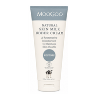 MooGoo Natural Skin Milk Udder Cream by MooGoo Natural Beauty — front view showing product label and branding, studio product photo on white background