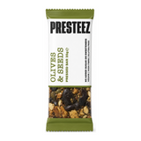 Presteez Olive & Seeds Bar by Presteez Health Food — front view showing product label and branding, studio product photo on white background