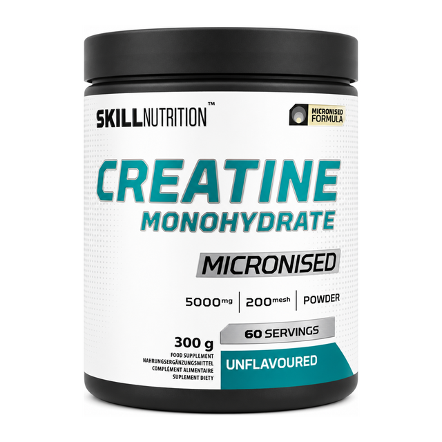 Skill Nutrition Micronised Creatine Monohydrate Unflavoured by Skill Nutrition Natural Remedies — front view showing product label and branding, studio product photo on white background