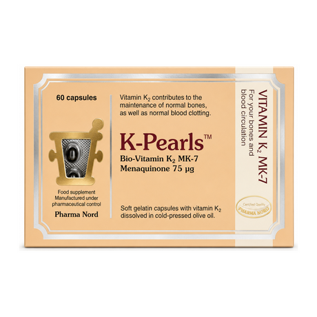 Pharma Nord K Pearls 60 caps by Pharma Nord — front view showing product label and branding, studio product photo on white background