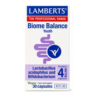 Lamberts Biome Balance Youth by Lamberts Natural Remedies — front view showing product label and branding, studio product photo on white background