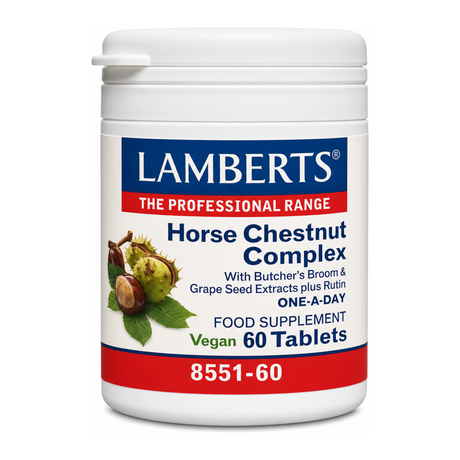Lamberts Horse Chestnut Complex by Lamberts Personal Care — front view showing product label and branding, studio product photo on white background