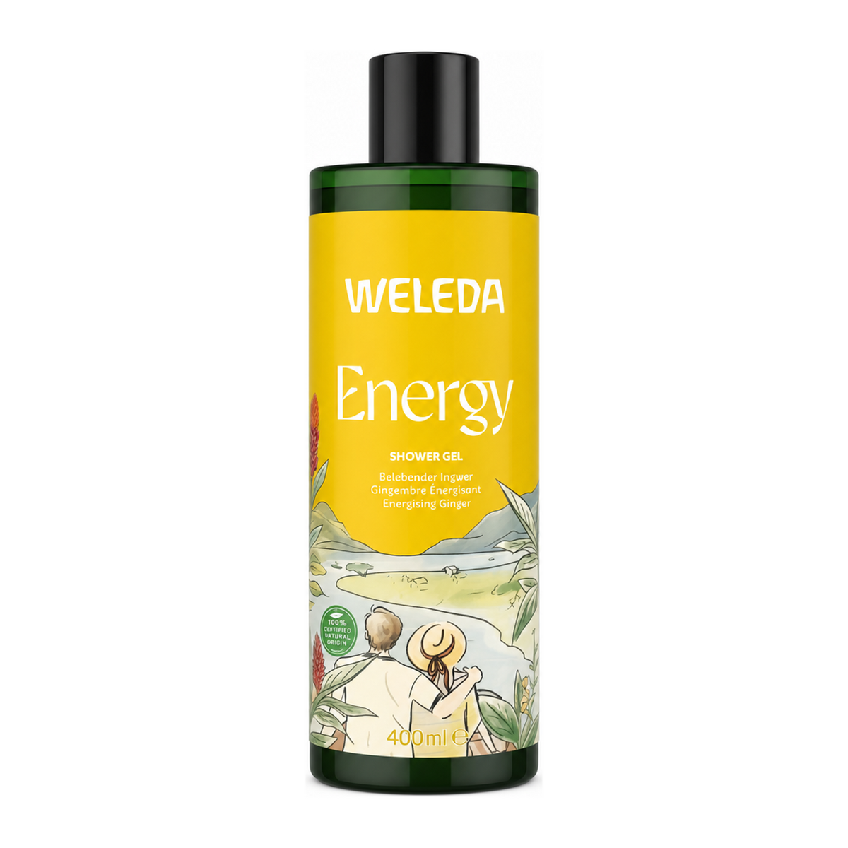 Weleda Energy Shower Cream Ginger by Weleda Personal Care — front view showing product label and branding, studio product photo on white background
