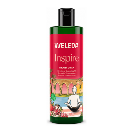 Weleda Inspire Shower Cream Pomegranate by Weleda Personal Care — front view showing product label and branding, studio product photo on white background