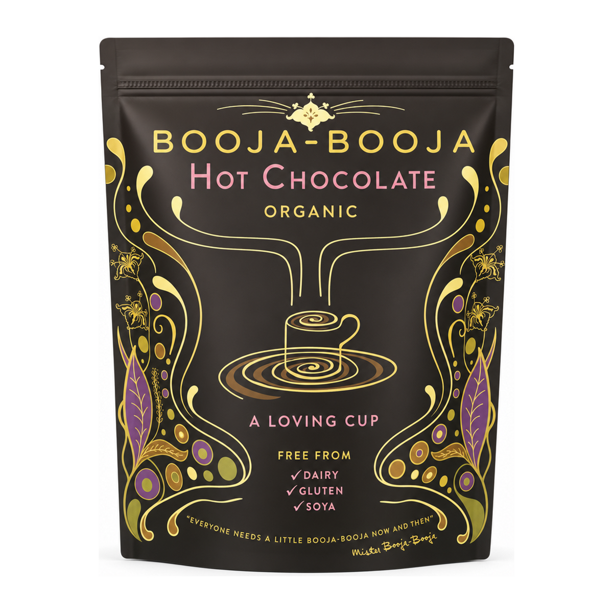 Booja-Booja Hot Chocolate by Booja-Booja Food & Drinks — front view showing product label and branding, studio product photo on white background