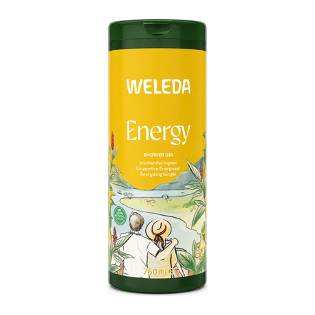 Weleda Energy Shower Gel Ginger by Weleda Personal Care — front view showing product label and branding, studio product photo on white background