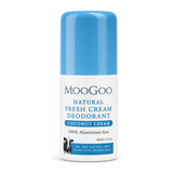 MooGoo Natural Fresh Deodorant Coconut Cream by MooGoo Natural Beauty — front view showing product label and branding, studio product photo on white background