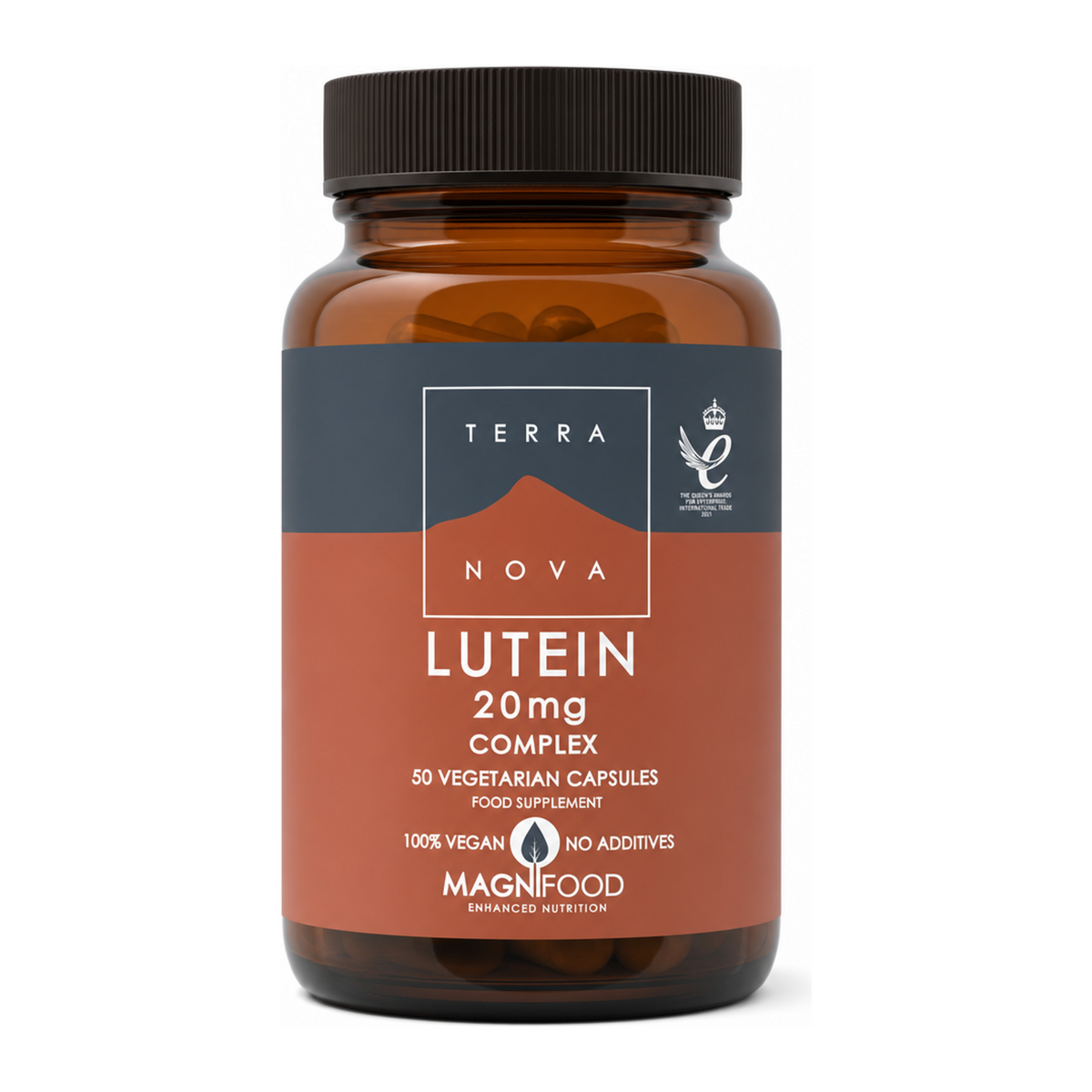 Terranova Lutein 20mg by Terranova Vitamin & Mineral Supplements — front view showing product label and branding, studio product photo on white background