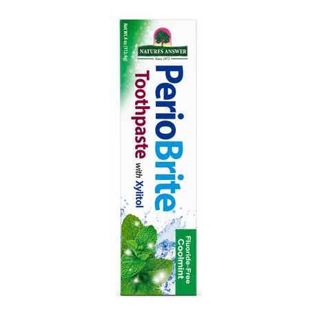 Nature's Answer PerioBrite Toothpaste by Nature's Answer — front view showing product label and branding, studio product photo on white background