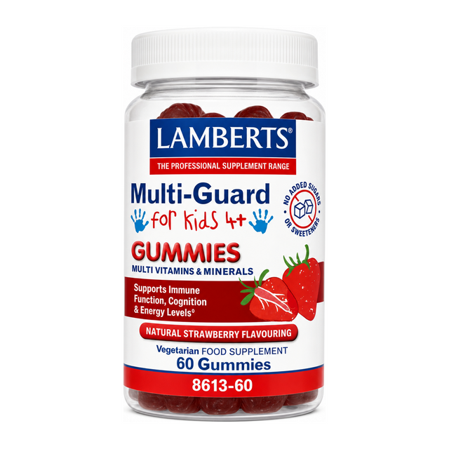 Lamberts Multi - Guard Gummies for Kids 60s by Lamberts Vitamin & Mineral Supplements — front view showing product label and branding, studio product photo on white background