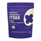 BetterYou Magnesium Max Sleep Powder by BetterYou Vitamin & Mineral Supplements — front view showing product label and branding, studio product photo on white background