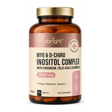 Vitabright Myo Inositol & DChiro Inositol by Vitabright Personal Care — front view showing product label and branding, studio product photo on white background