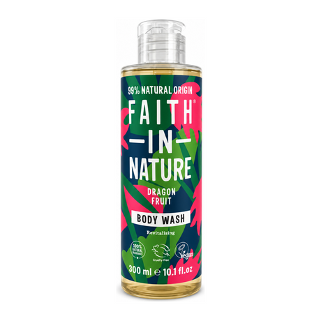 Faith in Nature Dragon Fruit Body Wash by Faith In Nature Natural Beauty — front view showing product label and branding, studio product photo on white background