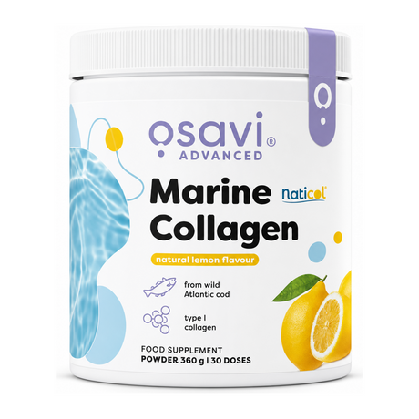 Osavi Advanced Marine Collagen Lemon Flavour by Osavi Natural Remedies — front view showing product label and branding, studio product photo on white background