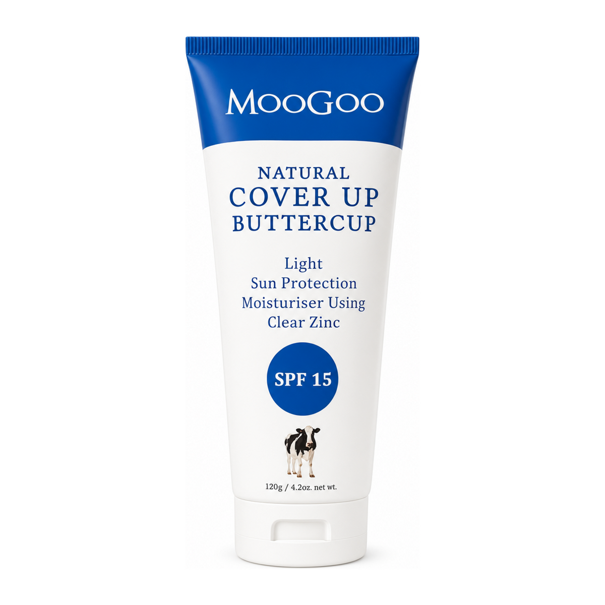 MooGoo Natural Cover Up Buttercup SPF15 by MooGoo Natural Beauty — front view showing product label and branding, studio product photo on white background