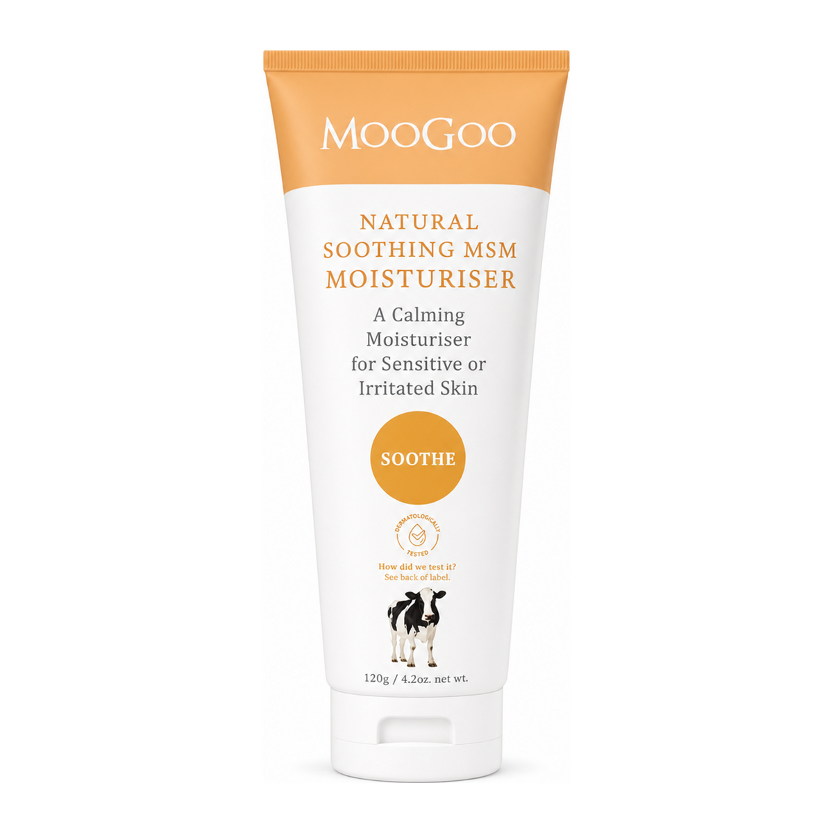MooGoo Soothing MSM Moisturiser by MooGoo Natural Beauty — front view showing product label and branding, studio product photo on white background