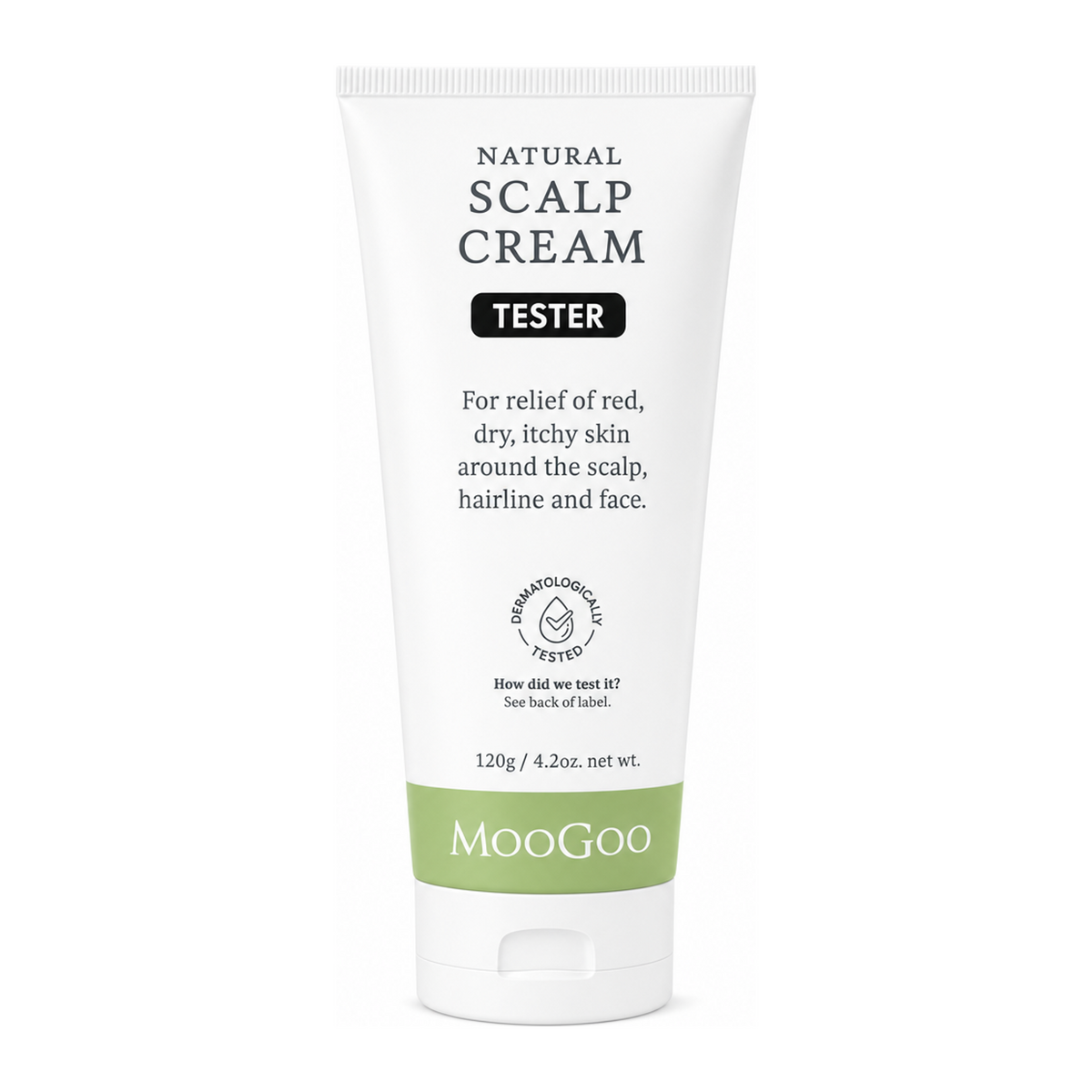 MooGoo Natural Scalp Cream by MooGoo Natural Beauty — front view showing product label and branding, studio product photo on white background
