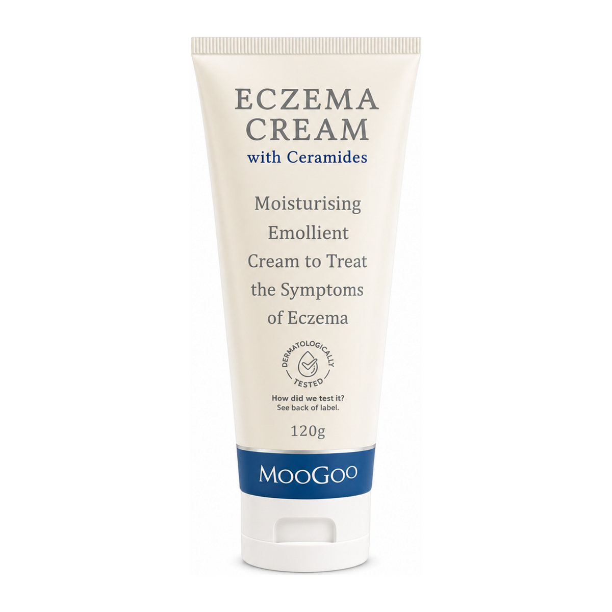 MooGoo Eczema Cream With Ceramides by MooGoo Natural Beauty — front view showing product label and branding, studio product photo on white background