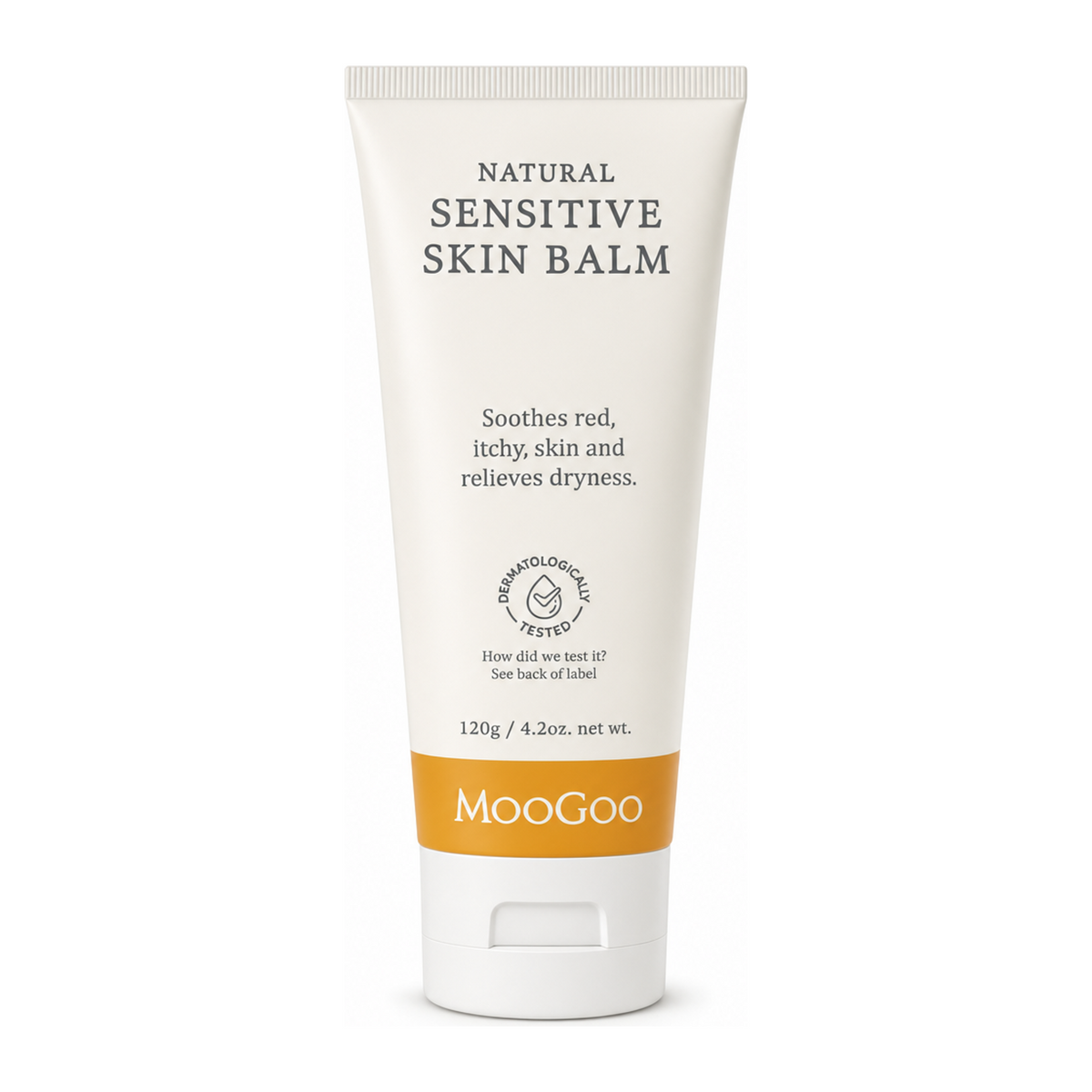 MooGoo Natural Sensitive Skin Balm by MooGoo Natural Beauty — front view showing product label and branding, studio product photo on white background