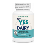 Natures Plus Say Yes to Dairy 60 tabs by NaturesPlus Natural Remedies — front view showing product label and branding, studio product photo on white background