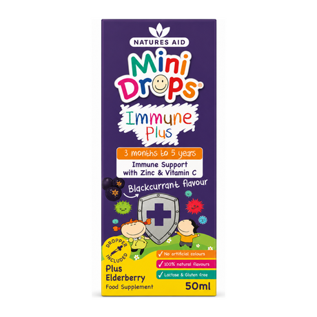 Natures Aid Immune Plus Children's Drop by Natures Aid Natural Remedies — front view showing product label and branding, studio product photo on white background
