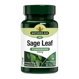 Natures Aid Sage Leaf - 50mg (500mg equiv) 90 Tablets by Natures Aid Natural Remedies — front view showing product label and branding, studio product photo on white background