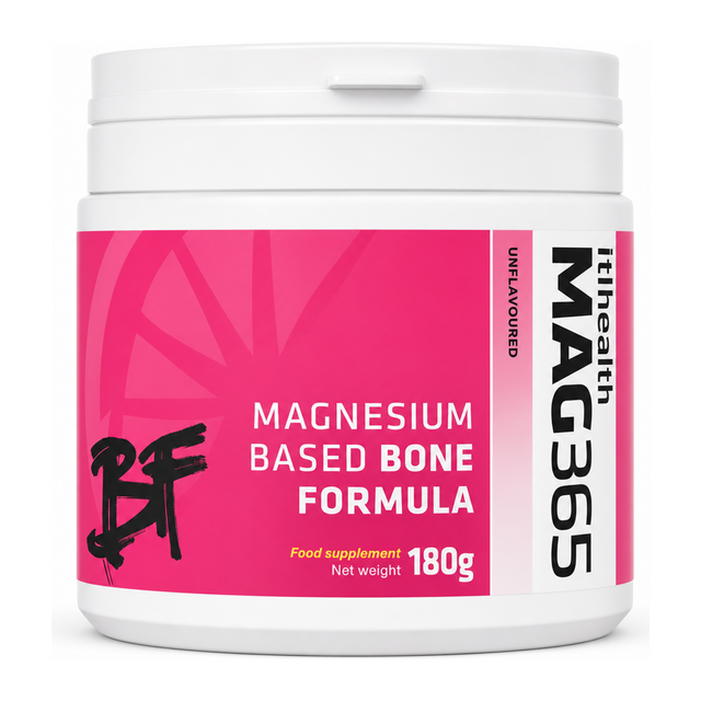 MAG365 BF Magnesium supplement with D3, K2, Zinc and more. by Itl Health Natural Remedies — front view showing product label and branding, studio product photo on white background