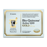 Bio-Quinone Q10 Gold 100mg Capsules by Pharma Nord Natural Remedies — front view showing product label and branding, studio product photo on white background