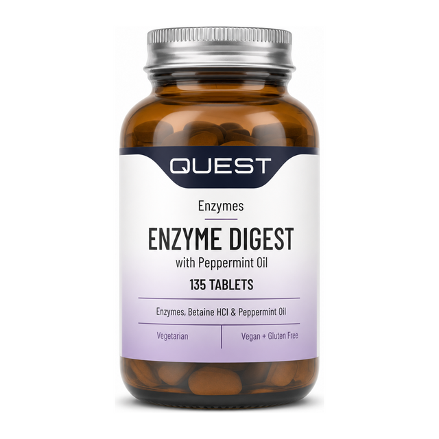 Quest Enzyme Digest (50% Extra Free) by Quest Natural Remedies — front view showing product label and branding, studio product photo on white background