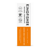 Kingfisher Baking Soda Mint Fluoride Free Toothpaste by Kingfisher Natural Beauty — front view showing product label and branding, studio product photo on white background