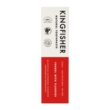 Kingfisher Fennel with Fluoride Toothpaste by Kingfisher Natural Beauty — front view showing product label and branding, studio product photo on white background