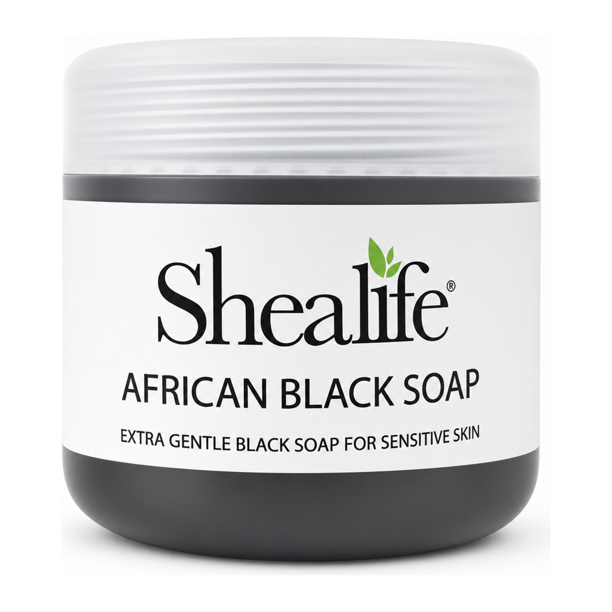 Shealife Black Soap by Shealife Natural Beauty — front view showing product label and branding, studio product photo on white background