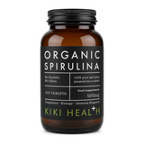 KIKI Health Organic Spirulina by KIKI Health Vitamin & Mineral Supplements — front view showing product label and branding, studio product photo on white background
