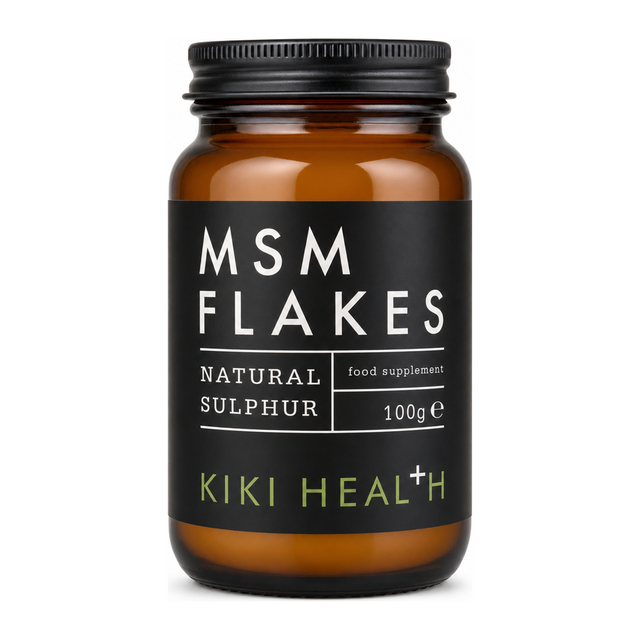 KIKI Health MSM Flakes by KIKI Health Natural Remedies — front view showing product label and branding, studio product photo on white background