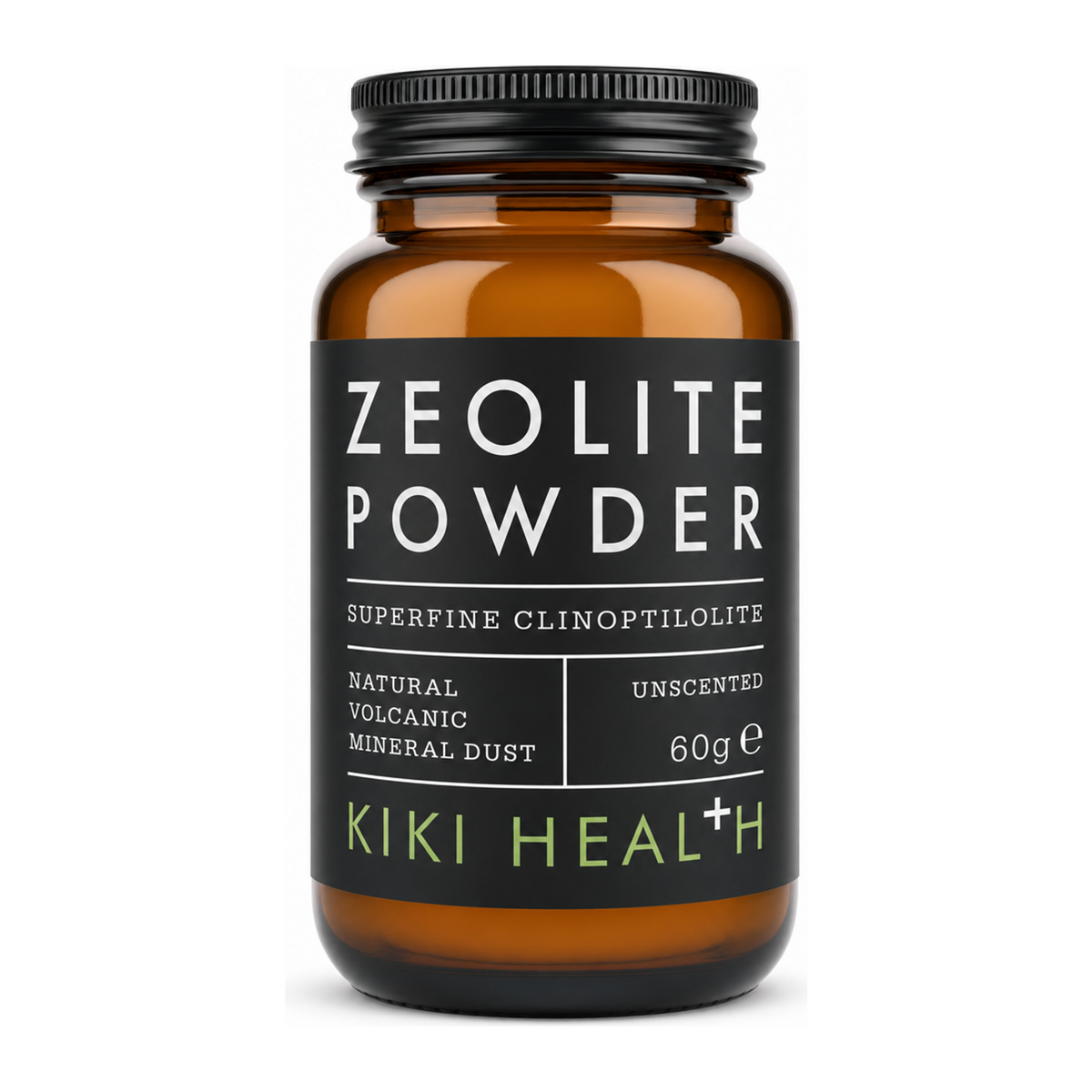 KIKI Health Zeolite Powder by KIKI Health Natural Remedies — front view showing product label and branding, studio product photo on white background