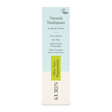 Kurin Fluoride Free Natural Aloe Vera Toothpaste - Peppermint by Kurin Natural Beauty — front view showing product label and branding, studio product photo on white background