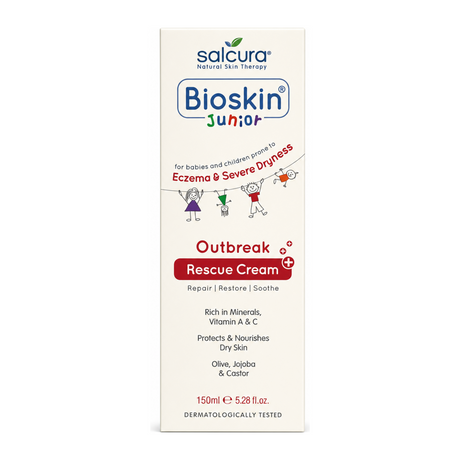 Salcura Bioskin Junior Outbreak Rescue Cream by Salcura Natural Beauty — front view showing product label and branding, studio product photo on white background