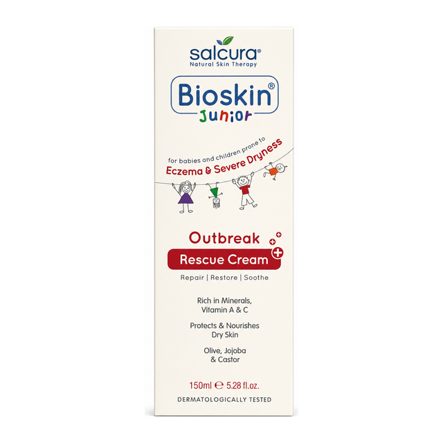 Salcura Bioskin Junior Outbreak Rescue Cream by Salcura Natural Beauty — front view showing product label and branding, studio product photo on white background