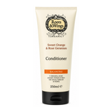 Roots and Wings Organic Sweet Orange & Rose Geranium Conditioner by Roots & Wings Natural Beauty — front view showing product label and branding, studio product photo on white background