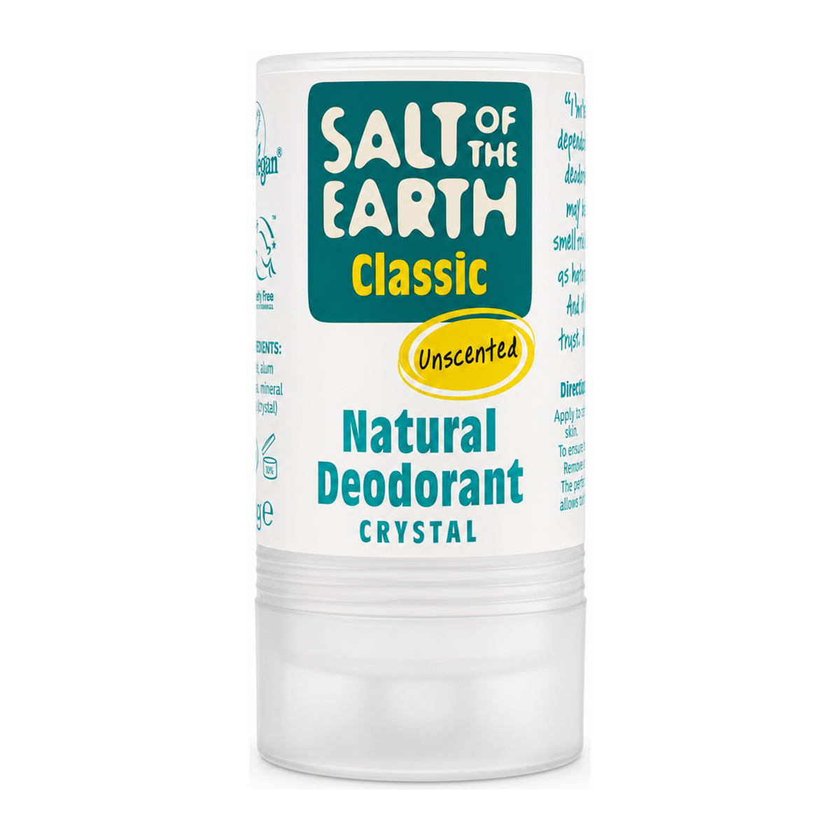 Salt Of the Earth Natural Classic Deodorant by Salt of the Earth Natural Beauty — front view showing product label and branding, studio product photo on white background