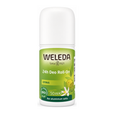 Weleda Citrus 24h Roll-On Deodorant by Weleda Natural Beauty — front view showing product label and branding, studio product photo on white background