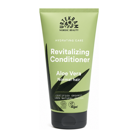 Urtekram Organic Aloe Vera Conditioner by Urtekram Personal Care — front view showing product label and branding, studio product photo on white background