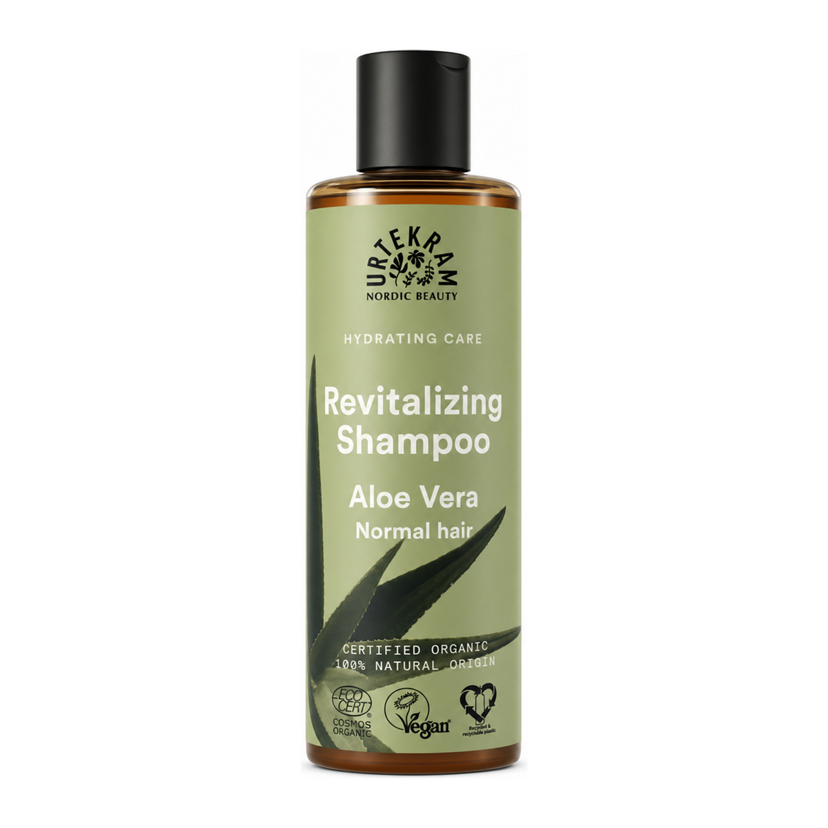 Urtekram Organic Aloe Vera Shampoo ml for Normal hair by Urtekram Personal Care — front view showing product label and branding, studio product photo on white background